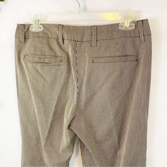 😻Sandro Sportswear Pinstripe Pants Brown Tan - Picture 4 of 7